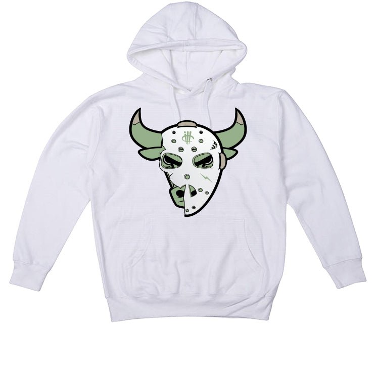 Air Jordan 4 Seafoam aka “Oil Green” - White T-Shirt (Jason Mask)