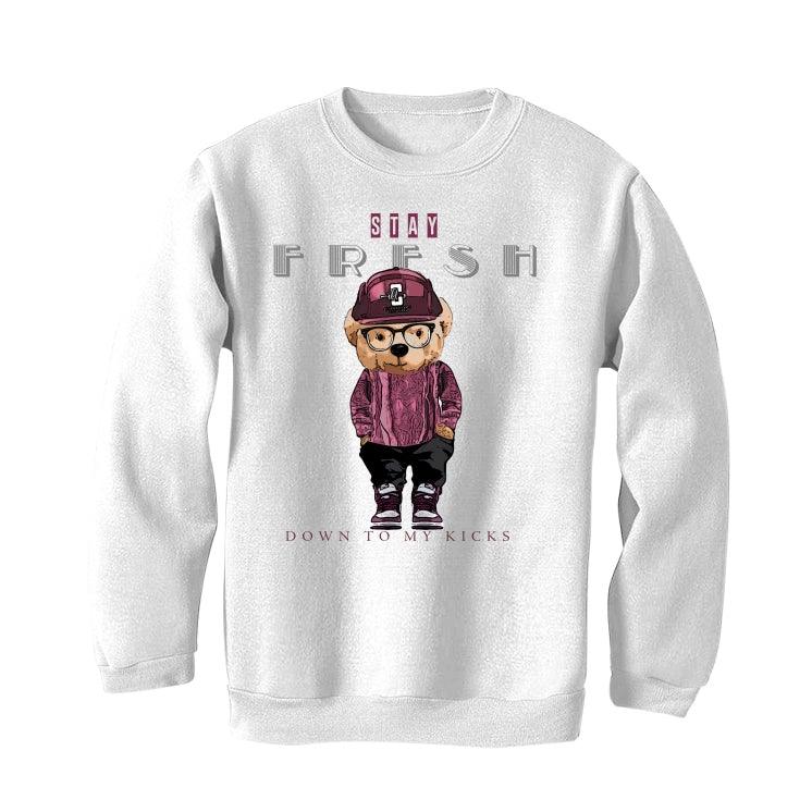 Air Jordan 1 High “Bordeaux” 2021 White T-Shirt (Stay Fresh Down to My kicks) - illCurrency Sneaker Matching Apparel