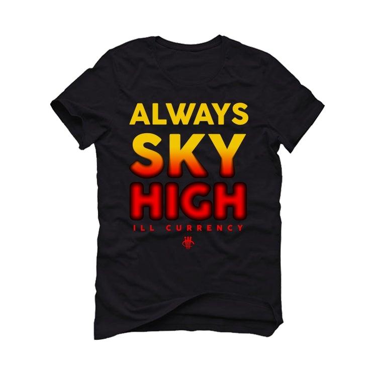 Air Jordan 14 black Ferrari Black T-Shirt (Sky High) - illCurrency Sneaker Matching Apparel