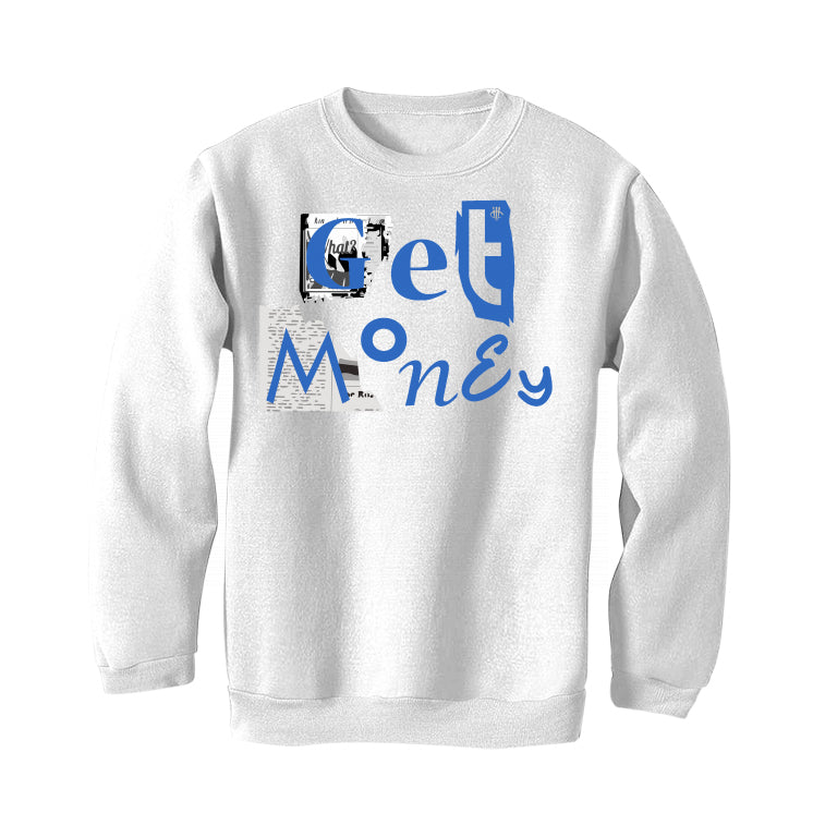 Air Jordan 1 High OG “True Blue” White T-Shirt (GET MONEY)