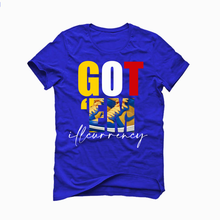 Air Jordan 1 High OG WMNS “Reverse Laney” Royal Blue T-Shirt (Got Em)