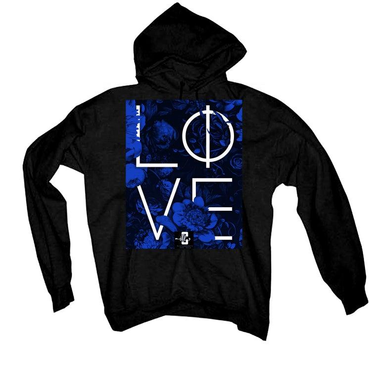 Air Jordan 5 “Racer Blue” Black T-Shirt (LOVE) - illCurrency Sneaker Matching Apparel