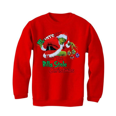 CHRISTMAS UGLY SWEATERS Red T-Shirt (How the bills stole christmas) - illCurrency Sneaker Matching Apparel