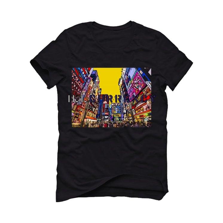Air Jordan 5 RED AND YELLOW 2020 Black T-Shirt (Tokyo city) - illCurrency Sneaker Matching Apparel