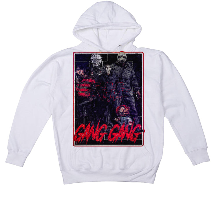 Supreme x Nike SB Dunk High “Navy/Red” White T-Shirt (GANG GANG)