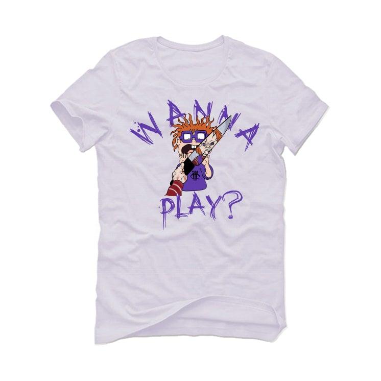 Air Jordan 13 “Court Purple” White T-Shirt (WANNA PLAY) - illCurrency Sneaker Matching Apparel