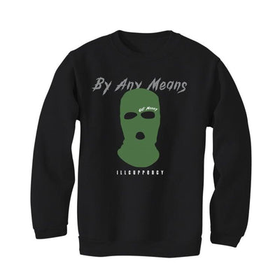 AIR JORDAN 1 ZOOM ZEN GREEN Black T-Shirt (By any means) - illCurrency Sneaker Matching Apparel