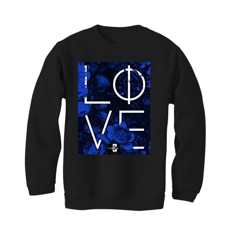 Air Jordan 5 “Racer Blue” Black T-Shirt (LOVE) - illCurrency Sneaker Matching Apparel