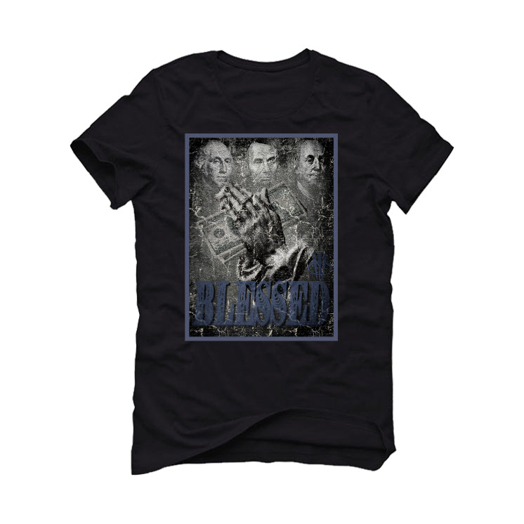 Air Jordan 13 "Brave Blue" | ILLCURRENCY Black T-Shirt (BLESSED)