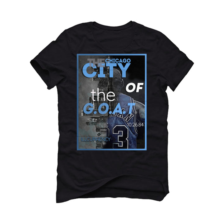 AIR JORDAN 1 HIGH OG “UNIVERSITY BLUE”| ILLCURRENCY Black T-Shirt (CITY OF THE GOAT)