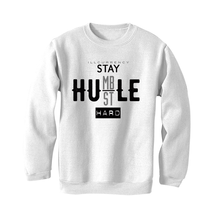 Air Jordan 4 “Military Black” | illcurrency White T-Shirt (Stay humble hustle hard)