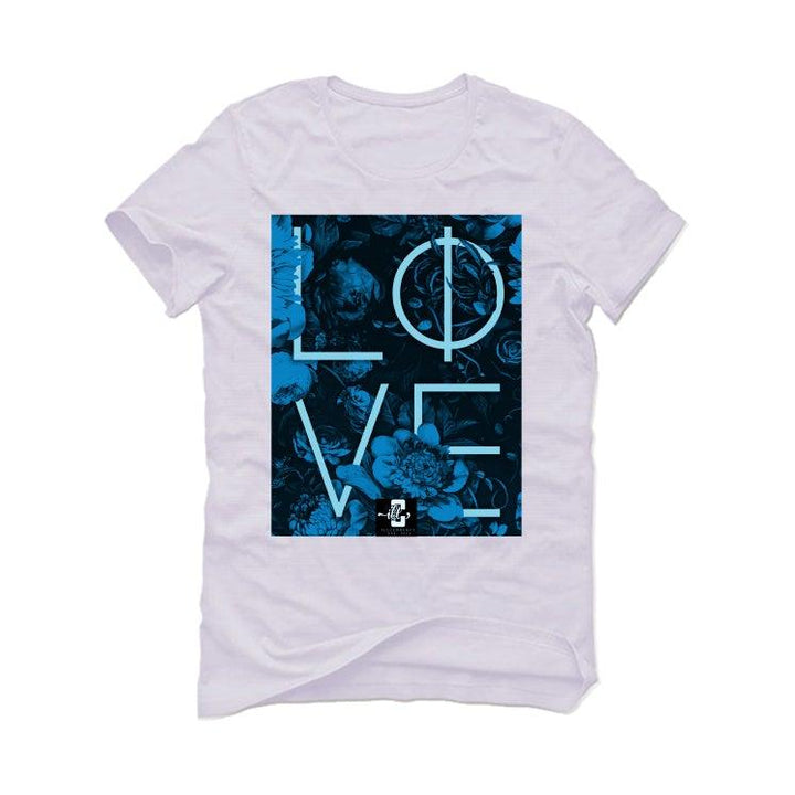 Nike Dunk Low "Dark Marina Blue" White T-Shirt (LOVE) - illCurrency Sneaker Matching Apparel