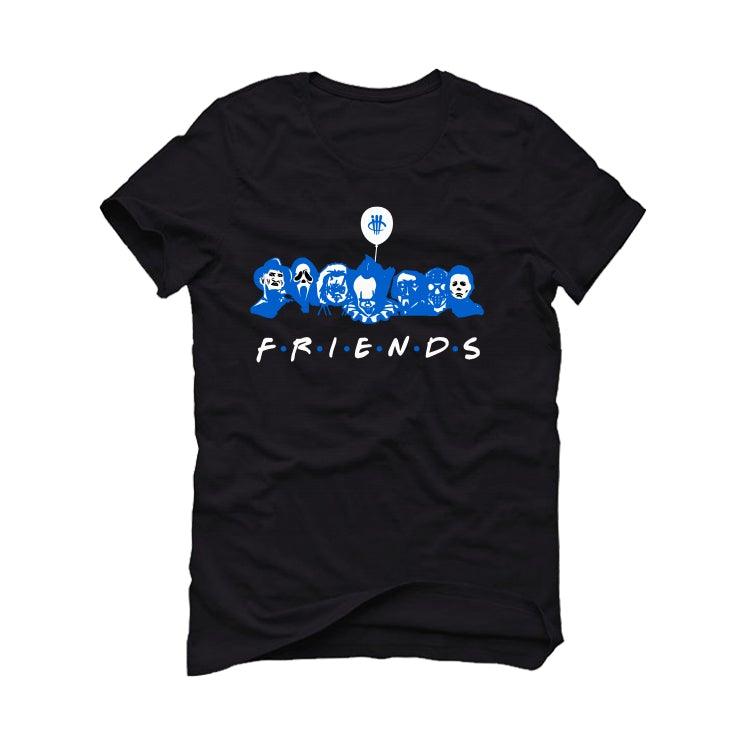 Air Jordan 5 “Racer Blue” Black T-Shirt (F R I E N D S) - illCurrency Sneaker Matching Apparel