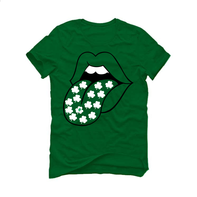 St. Pattys Collection Pine Green T-Shirt (Shamrock Tongue)