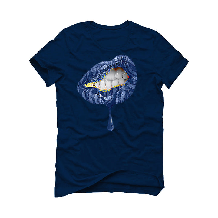 Air Jordan 13 "Brave Blue" 2022 | ILLCURRENCY Navy Blue T-Shirt (LIPS UNSEALED)