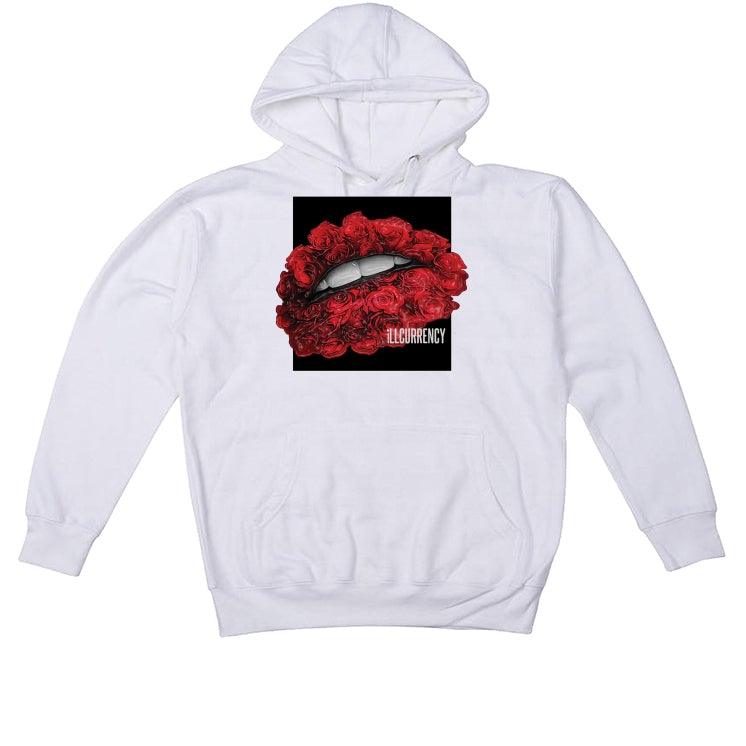 Air Jordan 12 “Twist” 2021 White T-Shirt (lips and roses) - illCurrency Sneaker Matching Apparel