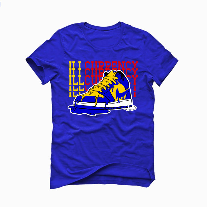 Air Jordan 1 High OG WMNS “Reverse Laney” Royal Blue T-Shirt (Melted Kicks)