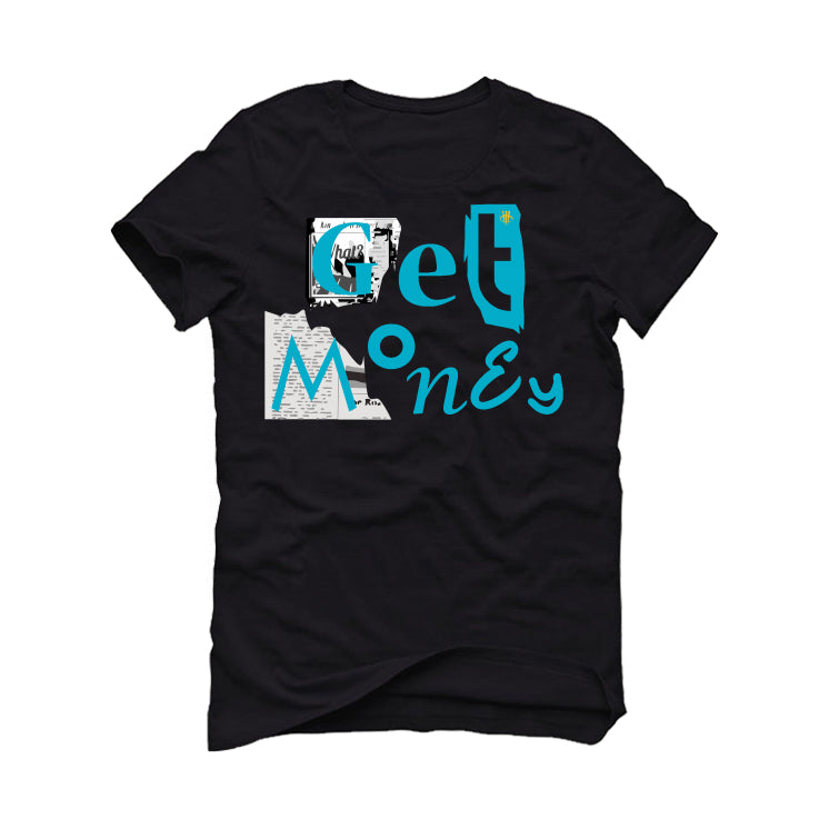 Air Jordan 5 “Aqua” Black T-Shirt (Get money)