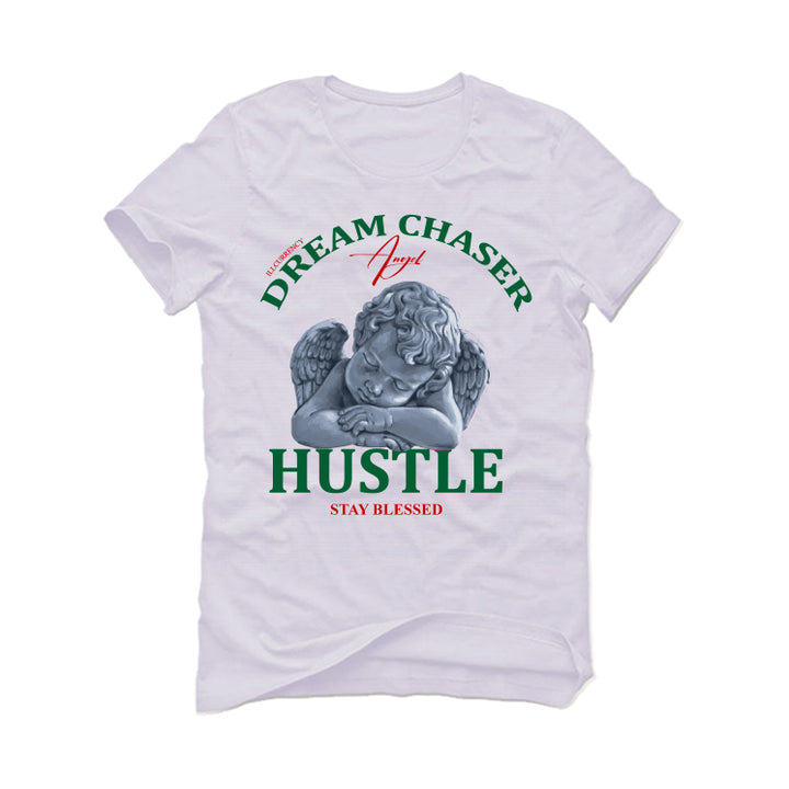 Nike SB x Air Jordan 4 “Pine Green” | illcurrency White T-Shirt (Dream Chaser Angel)