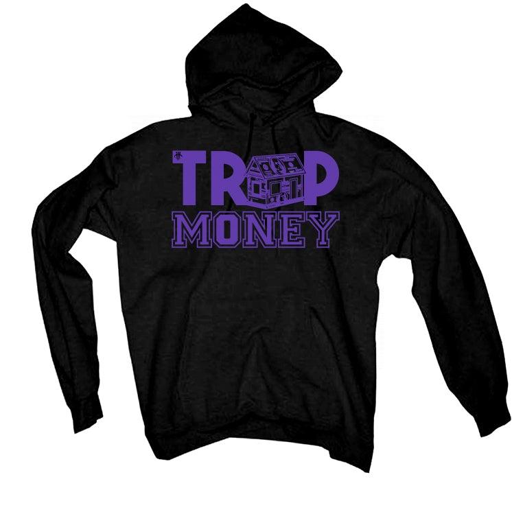 Air Jordan 13 “Court Purple” Black T-Shirt (trap house) - illCurrency Sneaker Matching Apparel