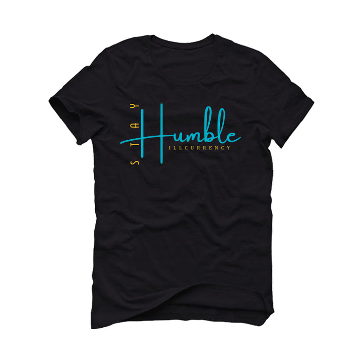 Air Jordan 5 “Aqua” Black T-Shirt (Stay Humble)