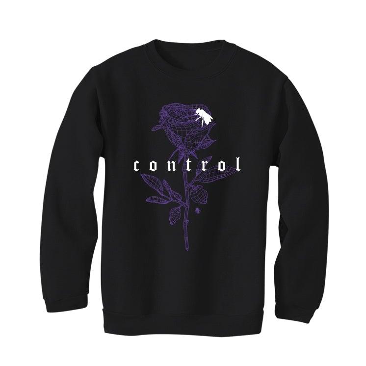 Air Jordan 1 Retro High OG “Court Purple” Black T-Shirt (Control) - illCurrency Sneaker Matching Apparel