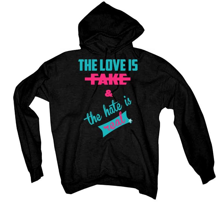 Nike Lebron 8 South Beach 2021 Black T-Shirt (The love is fake) - illCurrency Sneaker Matching Apparel