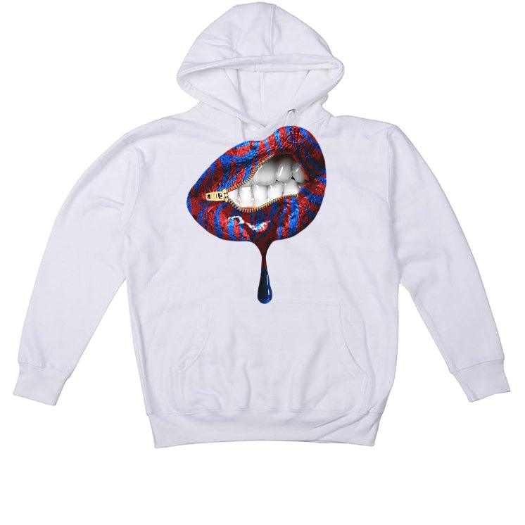 Night Maroon and Team Royal White T-Shirt (LIPS UNSEALED) - illCurrency Sneaker Matching Apparel