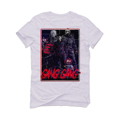Supreme x Nike SB Dunk High “Navy/Red” White T-Shirt (GANG GANG)