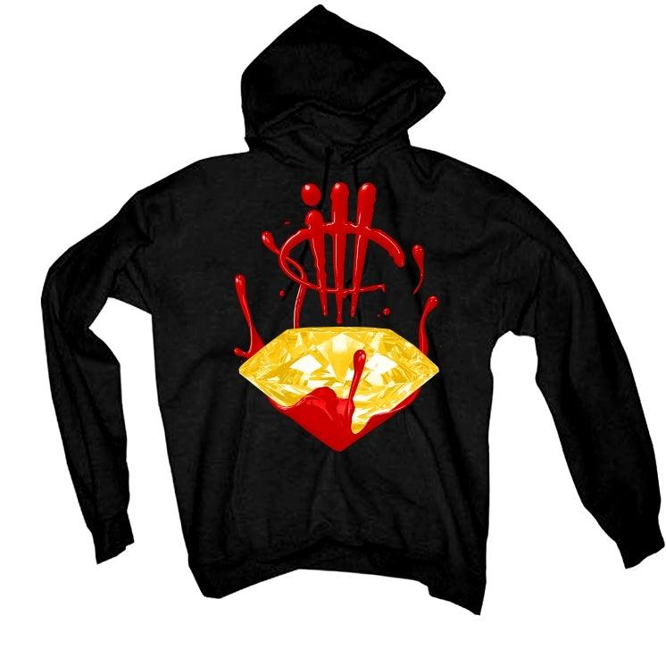 Air Jordan 14 black Ferrari Black T-Shirt (Diamond Drip) - illCurrency Sneaker Matching Apparel