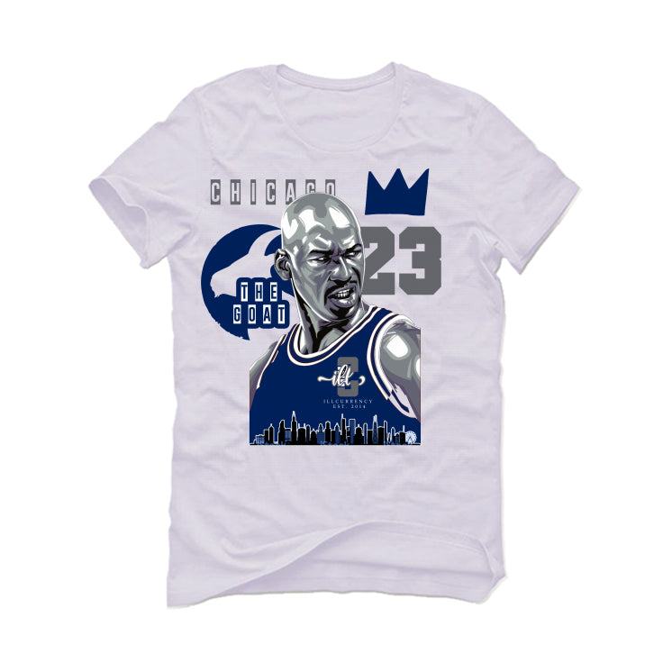 Air Jordan 4 “Midnight Navy” White T-Shirt (The Goat)