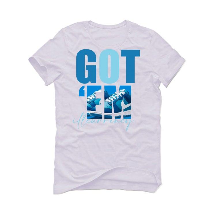 Nike Dunk Low "Dark Marina Blue" White T-Shirt (Got Em) - illCurrency Sneaker Matching Apparel