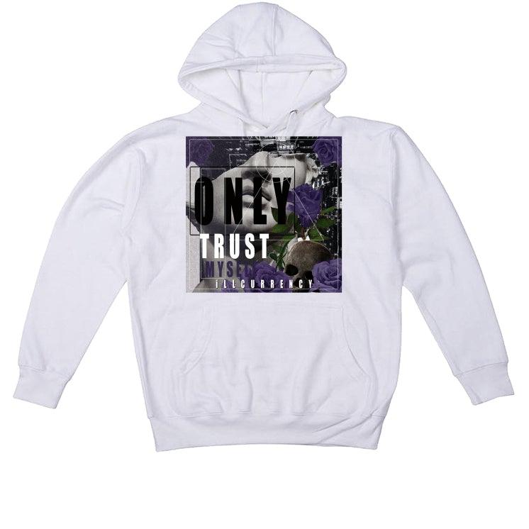 Air Jordan 13 “Court Purple” White T-Shirt (ONLY TRUST MYSELF) - illCurrency Sneaker Matching Apparel