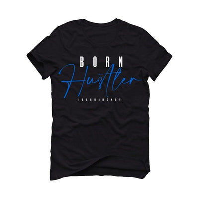 Air Jordan 5 “Racer Blue” Black T-Shirt (Born Hustler) - illCurrency Sneaker Matching Apparel