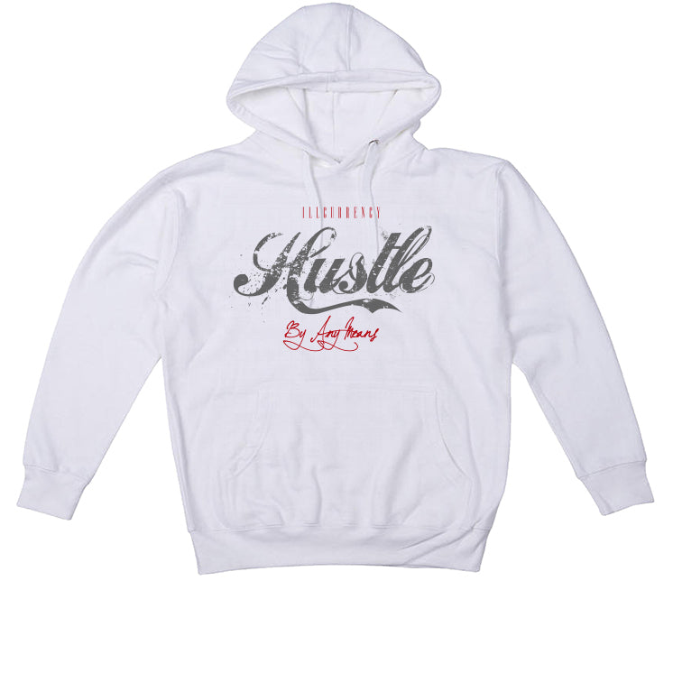 Air Jordan 9 “Fire Red” White T-Shirt (Hustle By Any Means)