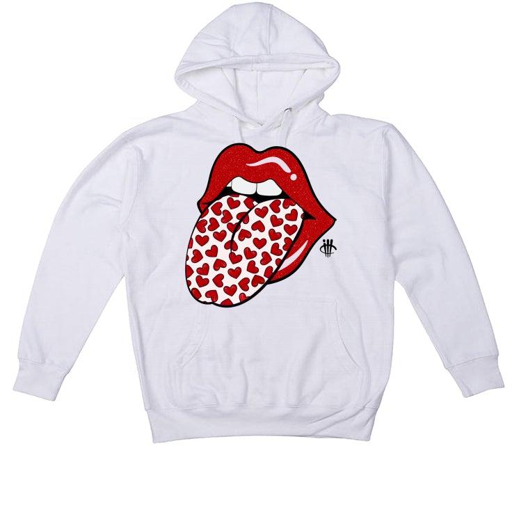 Air Jordan 1 “Bred Patent” White T-Shirt (HEART TONGUE) - illCurrency Sneaker Matching Apparel