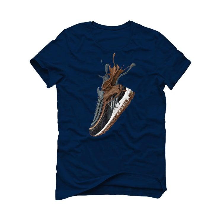 Nike  AIR MAX 97 SE 'CORK - OBSIDIAN' Navy Blue T-Shirt (SPLASH MAX) - illCurrency Sneaker Matching Apparel