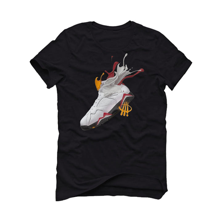 Air Jordan 7 “Cardinal” Black T-Shirt (SPLASH)