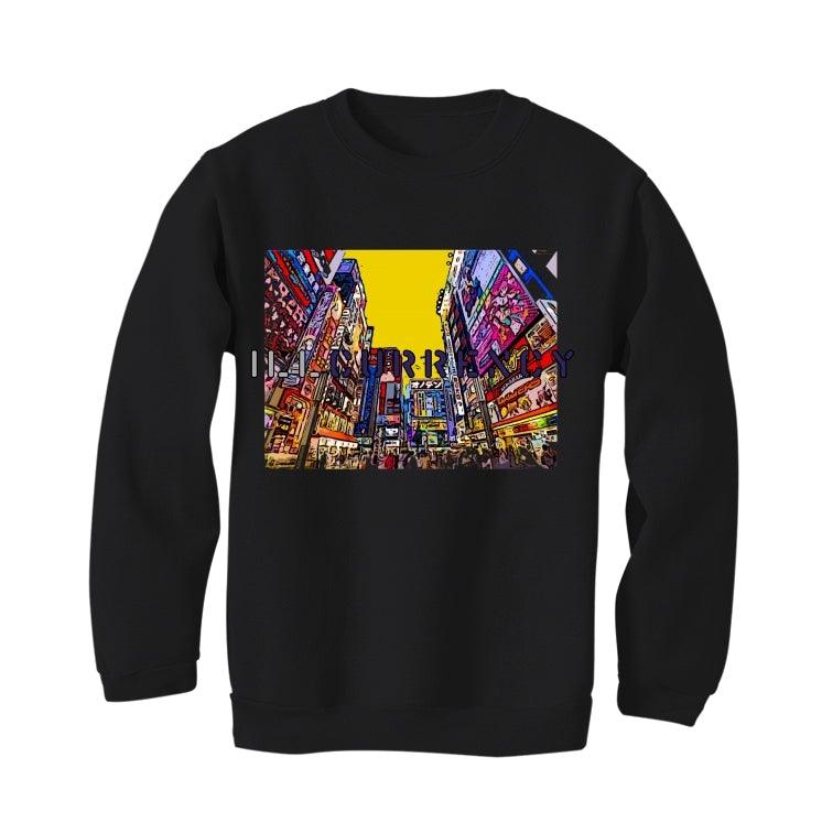 Air Jordan 5 RED AND YELLOW 2020 Black T-Shirt (Tokyo city) - illCurrency Sneaker Matching Apparel