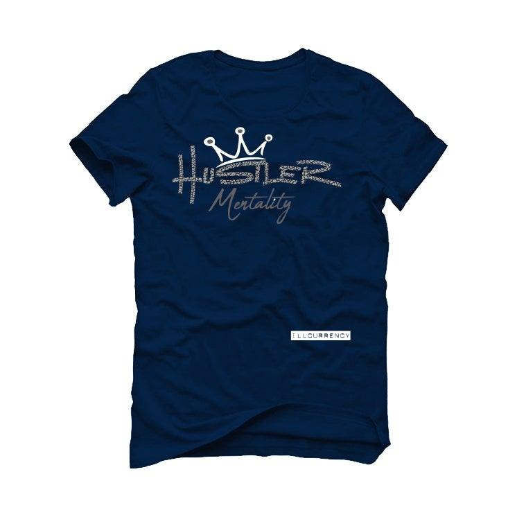 Air Jordan 3 “Midnight Navy/Cement Grey” 2021 Navy Blue T-Shirt (Hustle Mentality ) - illCurrency Sneaker Matching Apparel