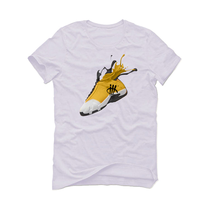 Air Jordan 14 “Light Ginger” White T-Shirt (splash)