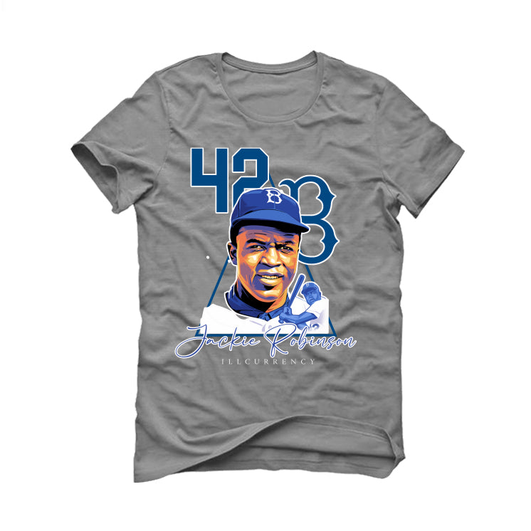 Air Jordan 1 High OG “True Blue” Grey T-Shirt (Jackie Robinson)