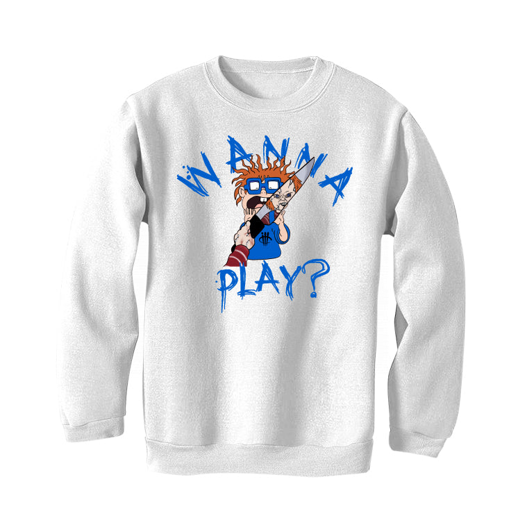 Air Jordan 5 “Racer Blue” White T-Shirt (WANNA PLAY)