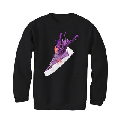 sacai x KAWS x Nike Blazer Low "DUSK PURPLE" Black T-Shirt (SPLASH KAW) - illCurrency Sneaker Matching Apparel