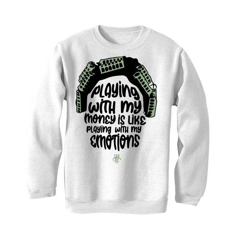 Air Jordan 4 Seafoam aka “Oil Green” - White T-Shirt (Big Worm)