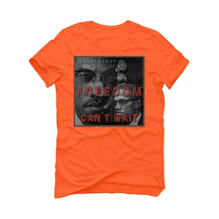 Air Jordan 14 "Winterized" Orange T-Shirt (FREEDOM CAN'T WAIT) - illCurrency Sneaker Matching Apparel