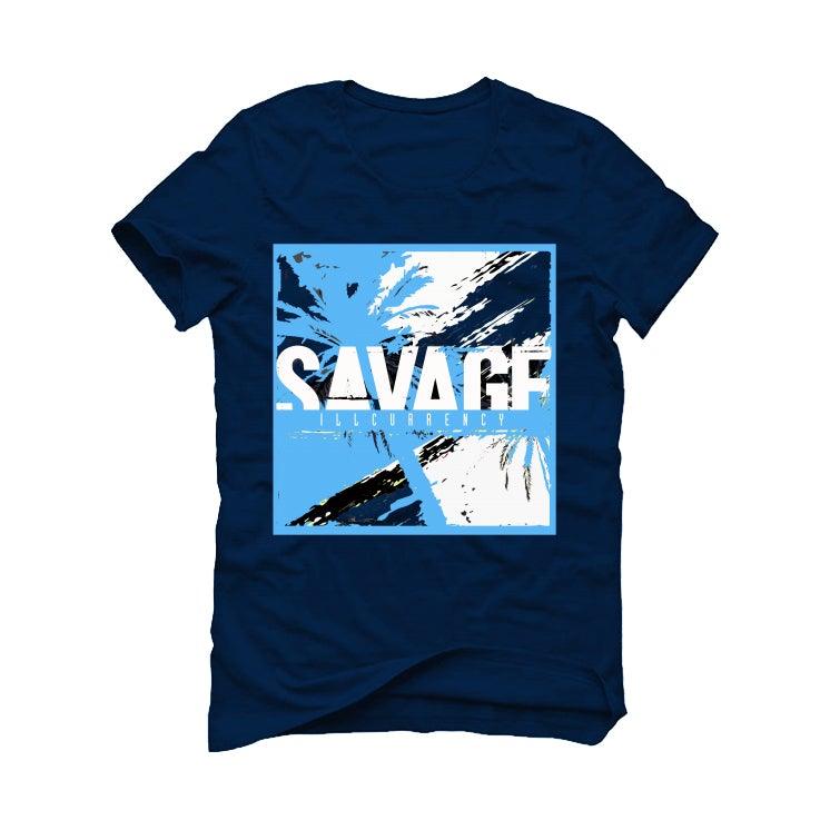 Air Jordan 13 “Obsidian” 2021 Navy Blue T-Shirt (Savage Illcurrency) - illCurrency Sneaker Matching Apparel