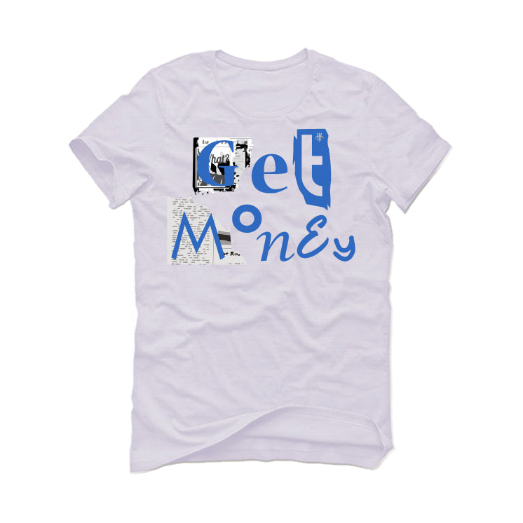 Air Jordan 1 High OG “True Blue” White T-Shirt (GET MONEY)