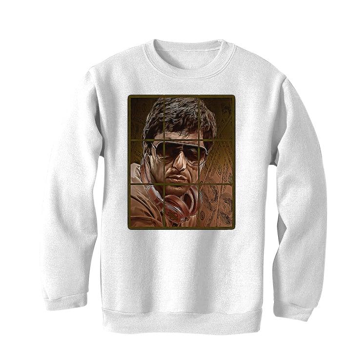 Air Jordan 1 Mid Hits The Trail With Earthy Brown( CHOCOLATE) White T-Shirt (PACINO) - illCurrency Sneaker Matching Apparel