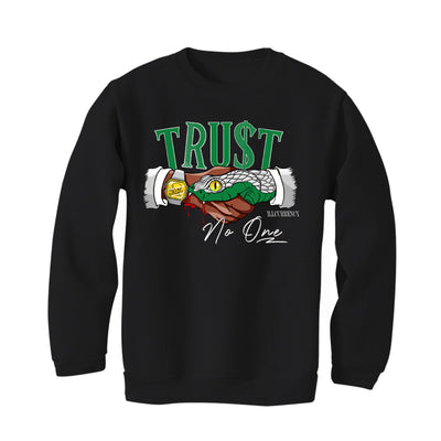 Air Jordan 1 High OG “Lucky Green” | illcurrency Black T-Shirt (TRUST NO ONE)
